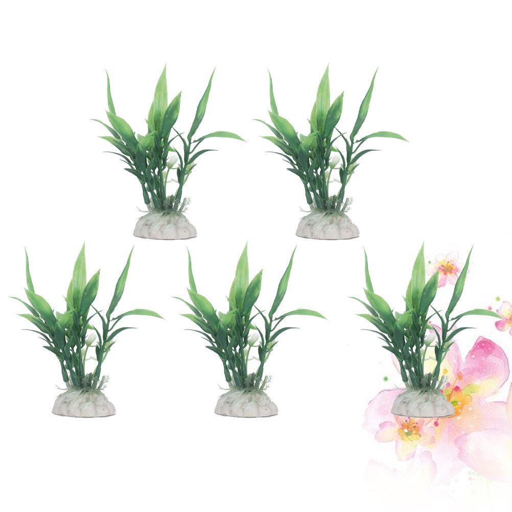 Aquarium Fish Restaurant - 1Set Simulated Bamboo Grass Artificial Plastic