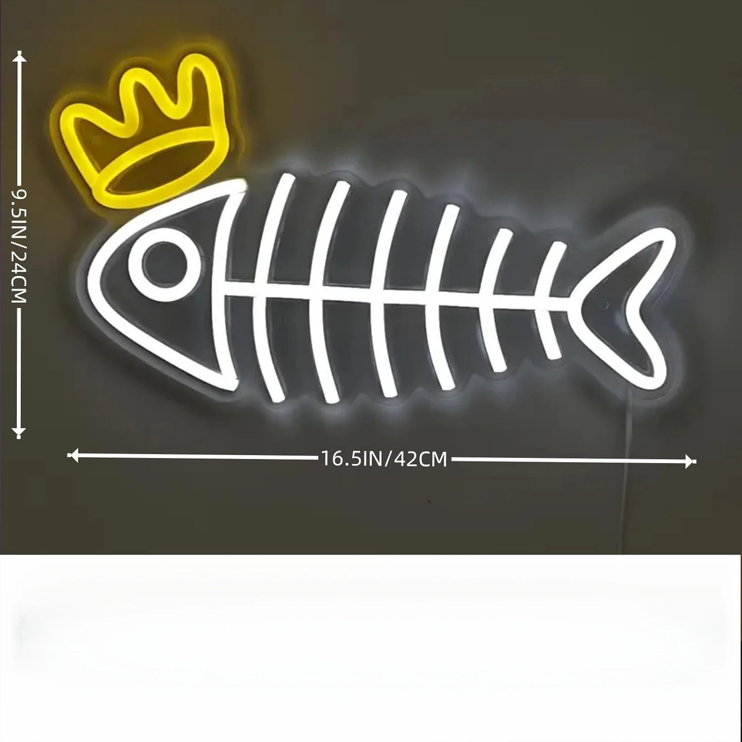 Crown Fish Bone Neon Sign LED  - Aquarium Fish Restaurant 评论和价格