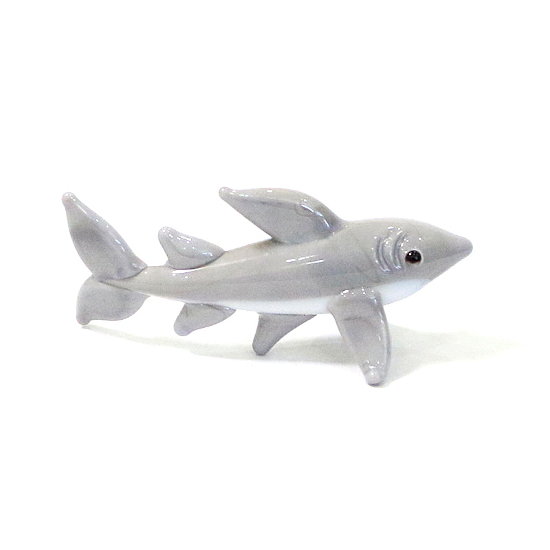 Handmade Mini Glass Shark Figu - Aquarium Fish Shark 评论和价格