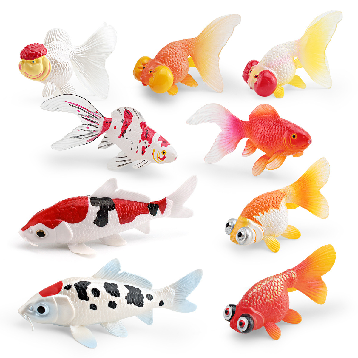 Colorful Lifelike Plastic Gold - Fish In Aquarium Picture 评论和价格
