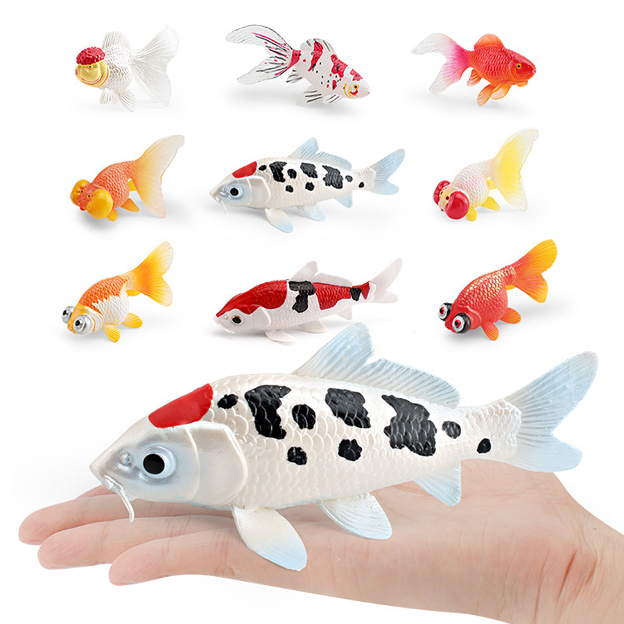 Colorful Lifelike Plastic Gold - Fish In Aquarium Picture 评论和价格