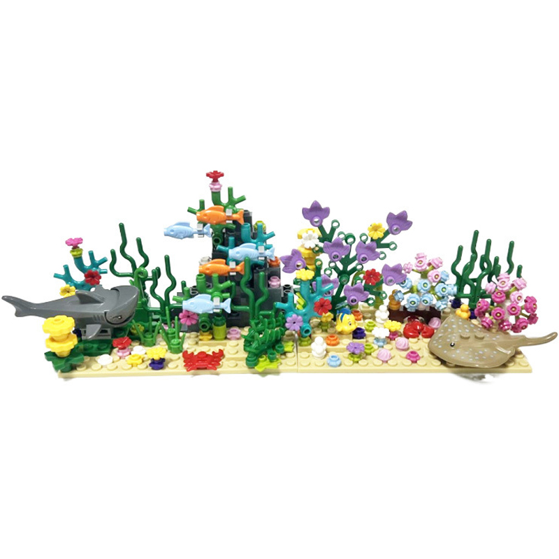 City MOC Aquarium Underwater W - Aquarium Fish Shark 评论和价格