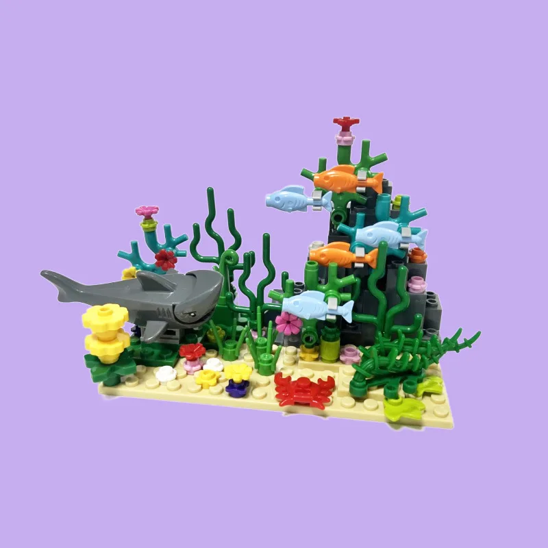 City MOC Aquarium Underwater W - Aquarium Fish Shark 评论和价格