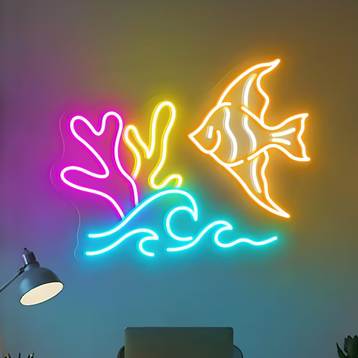 Fish Neon Sign Sea Animal Neon - Aquarium Fish Restaurant 评论和价格